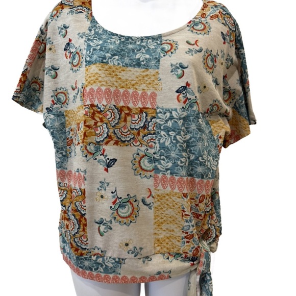 Boho Floral Patchwork Women's Top by Misia. Size Small - Picture 1 of 5